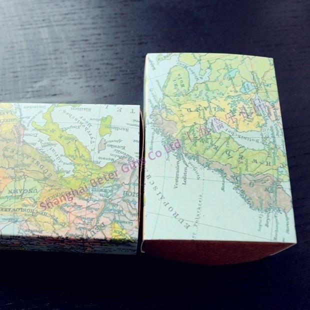 Mariage - Around the World Map Favor Box