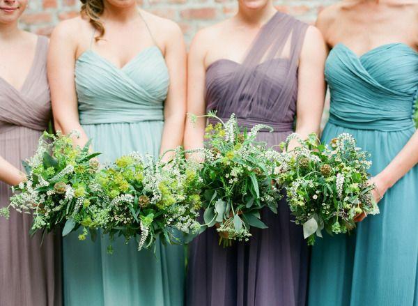 Wedding - Blue And Purple Bridesmaids