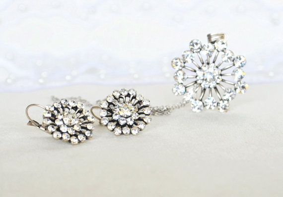 Hochzeit - #wedding #bridal #bridesmaids #jewelry #necklace #earrings #rhinestone #artdeco