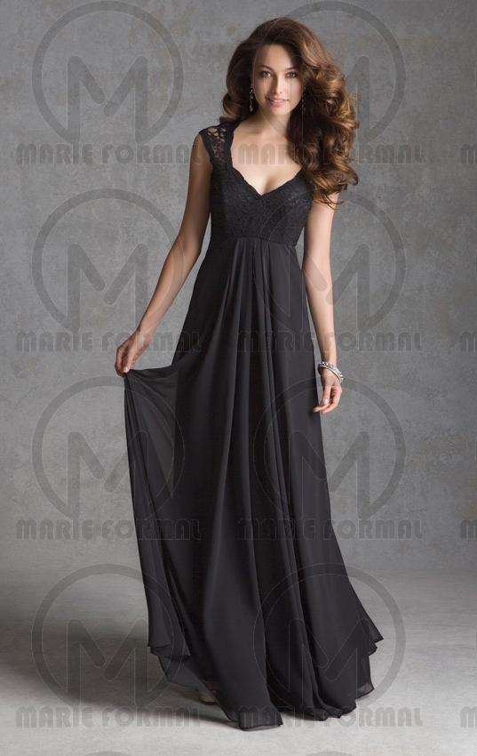 Свадьба - A-line straps black bridesmaid dresses online for sale