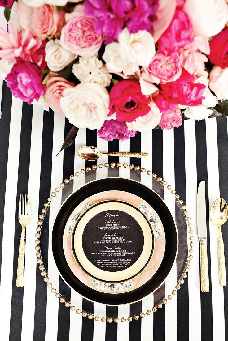 Mariage - Striped Table Setting