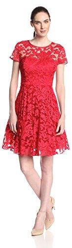 Hochzeit - Ted Baker Women's Caree Floral Lace Fit-and-Flare Dress