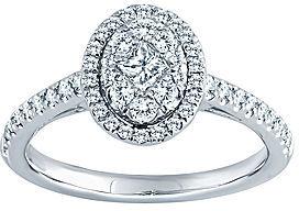 Hochzeit - nicole by Nicole Miller 5/8 CT. T.W. Diamond Oval Bridal Ring