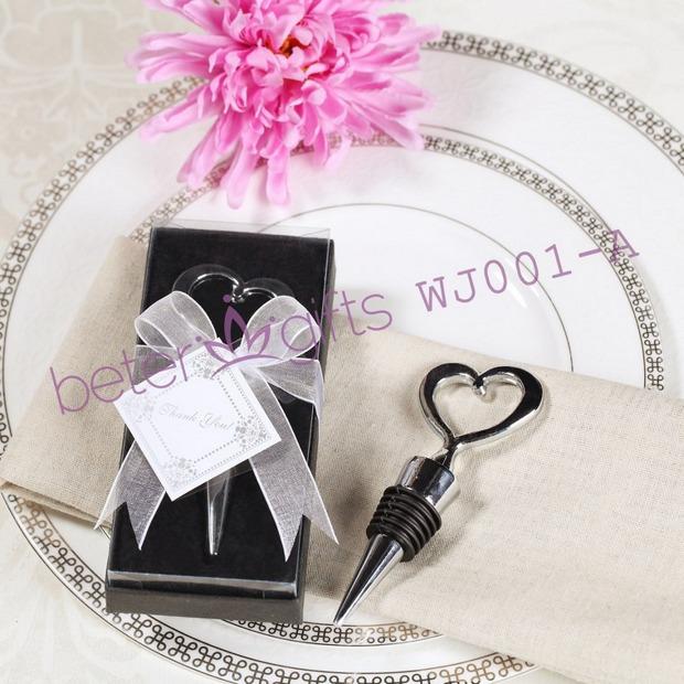 Mariage - Chrome Heart Bottle Stopper Wedding Gift Wedding Souvenir WJ001/A Wedding Decoration