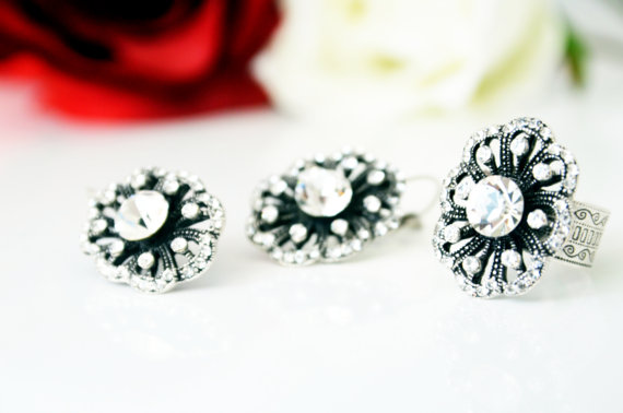 زفاف - #wedding #bridal #bridesmaids #sparkle #artdeco #jewelry #clearcrystal #swarovski #rhinestone #necklace #earrings #gift #chic