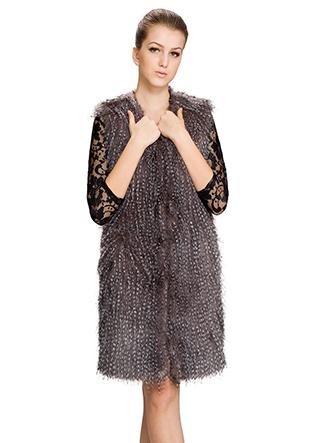 Hochzeit - Fur vest online shop and faux gray pheasant fur