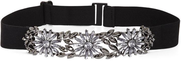 زفاف - Floral-Stone Waist Belt