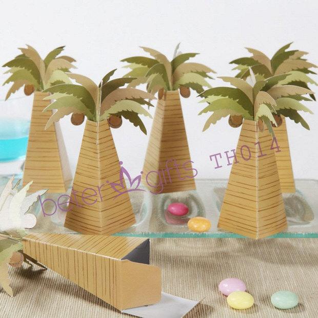زفاف - Palm Tree Favor Box