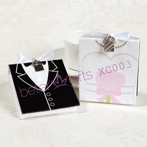 Hochzeit - "Side by Side" Bride-and-Groom Photo Album Favors