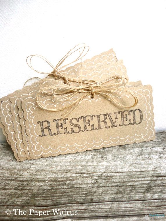 Wedding - Reserved Wedding Signs - Rustic Weddings - Handmade & Reusable - (PG-1)