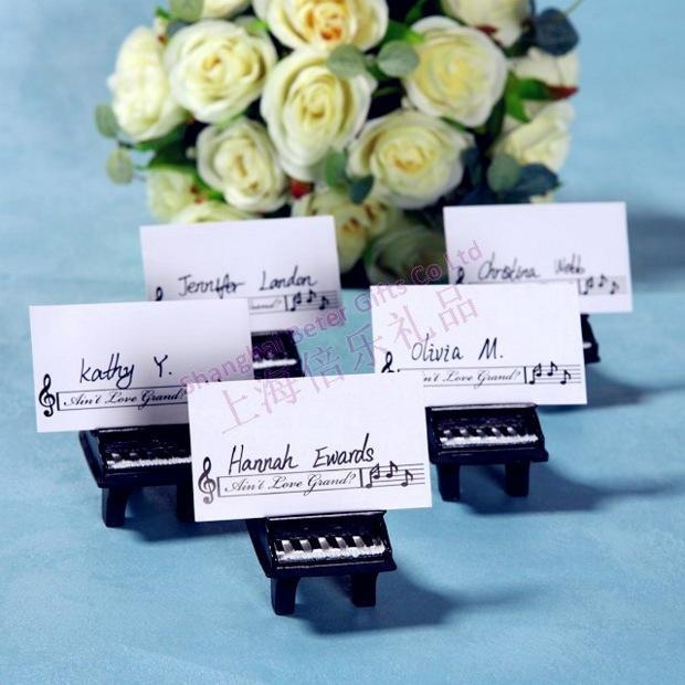 Hochzeit - Ain't Love Grand? Piano Place Card Holders with Cards