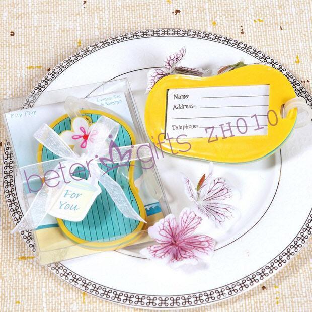 Mariage - Flip-Flop Luggage Tag in Beach-Themed Gift Box