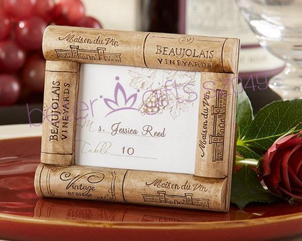 Wedding - Wine Cork Place Card/Photo Frame