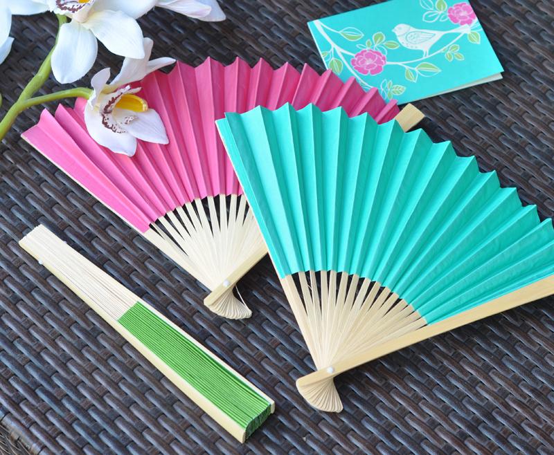 Mariage - Colored Paper Fans