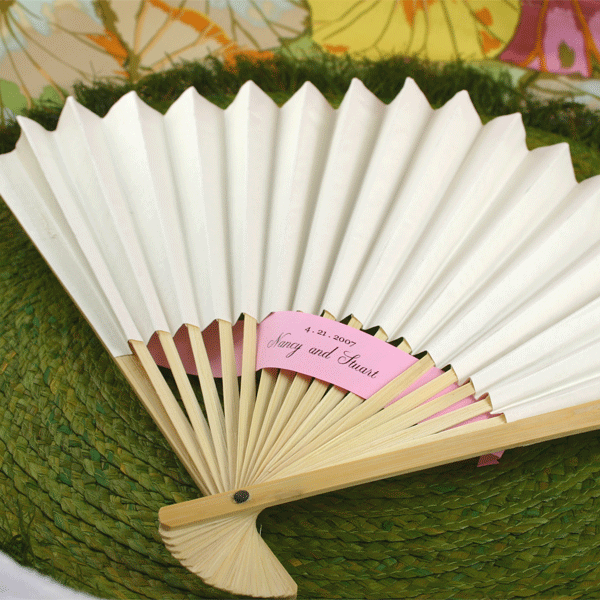 Mariage - White Paper Fans