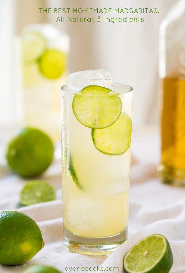 Hochzeit - The Best Homemade Margaritas: All-Natural, 3-Ingredients