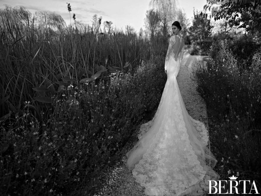 Wedding - Cheap Berta Wedding Dresses - Discount Top Berta 2015 Mermaid Wedding Dresses High Neck Online with $141.1/Piece 