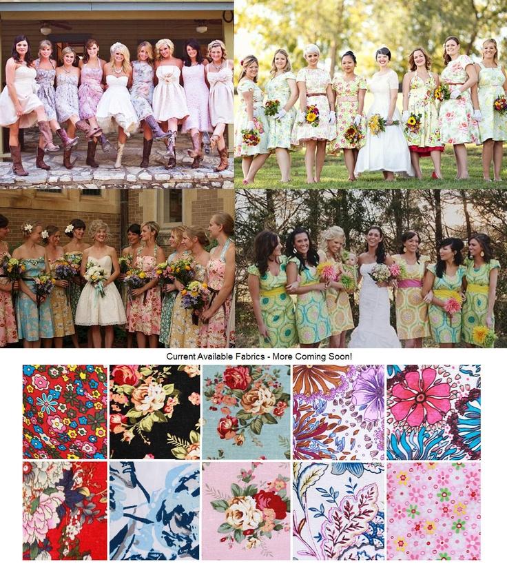 زفاف - Rockabilly Bridesmaid Dress - Pink Floral Print - Size Medium