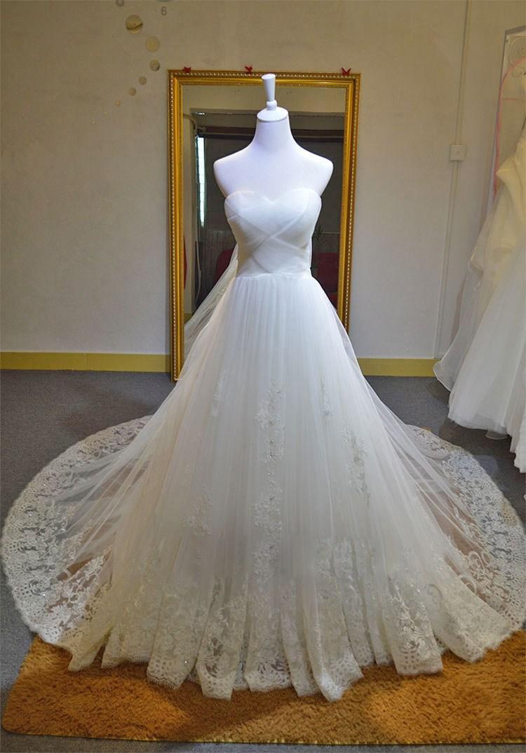 زفاف - Cheap 2015 Wedding Dresses - Discount Actual Pictures Sweetheart Tull Applique 2015 Wedding Dresses Online with $133.04/Piece 