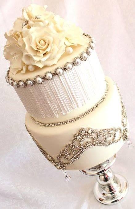 Wedding - White & Gold Wedding Cakes