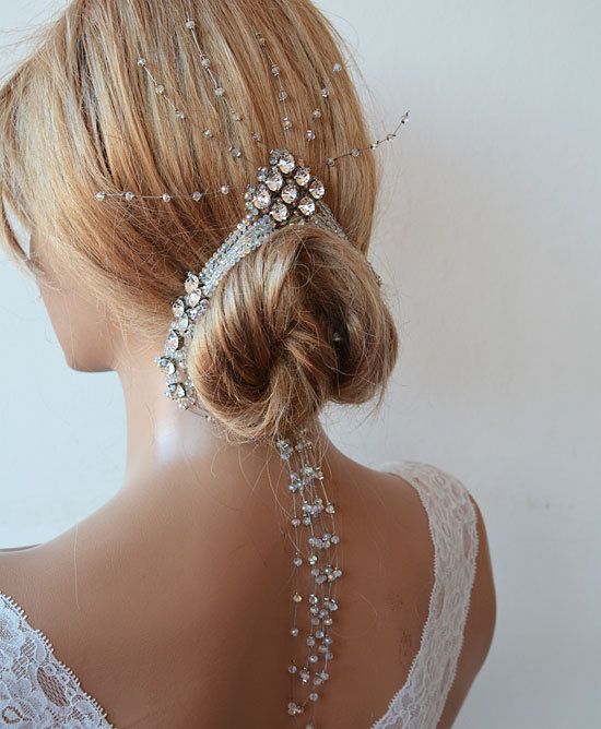 زفاف - Wedding Headband, Wedding Hair Accessory, Bridal Headband, Rhinestone Crystal Headband, Bridal Hair Accessory