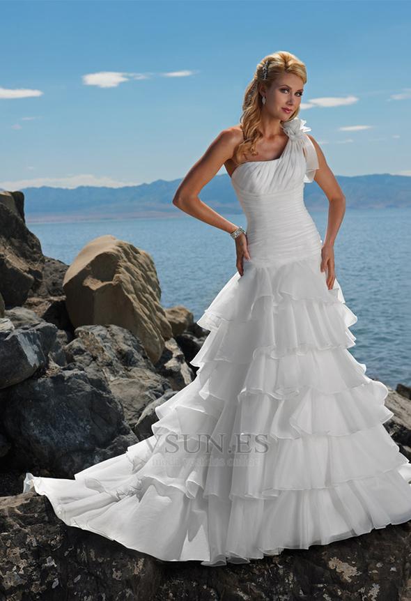 زفاف - Vestido de novia Corte Sirena Satén