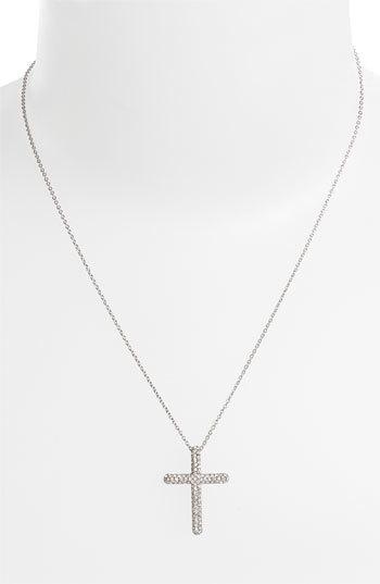 Hochzeit - Nadri Small Cross Pendant Necklace (Nordstrom Exclusive)