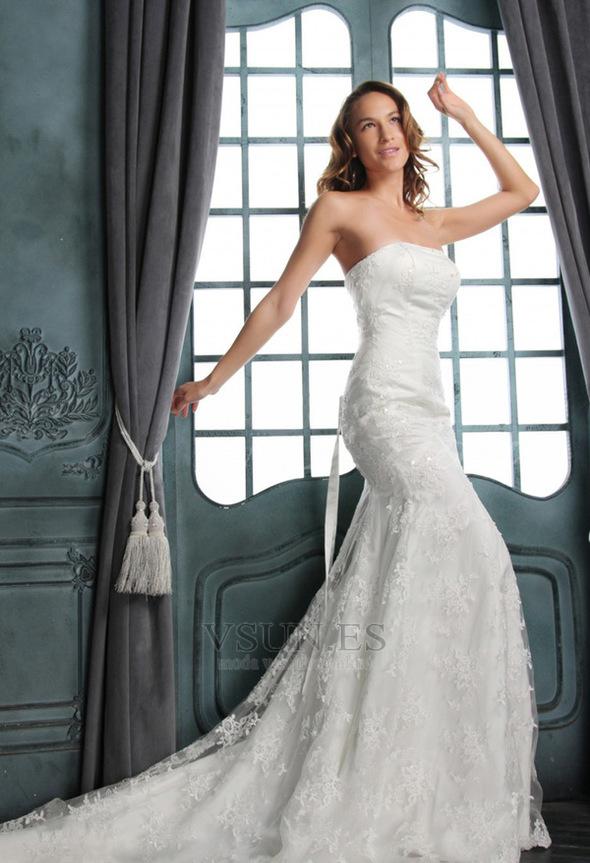 زفاف - Vestido de novia Corte Sirena Hasta