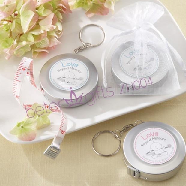 Hochzeit - "Love Beyond Measure" Measuring Tape Keychain in Sheer Organza Bag