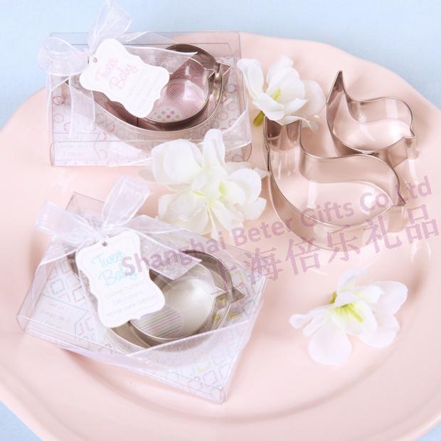 Mariage - "Tweet Baby" Mamma and Baby Bird Stainless-Steel Cookie Cutters (Baby Pink ; Baby Blue)