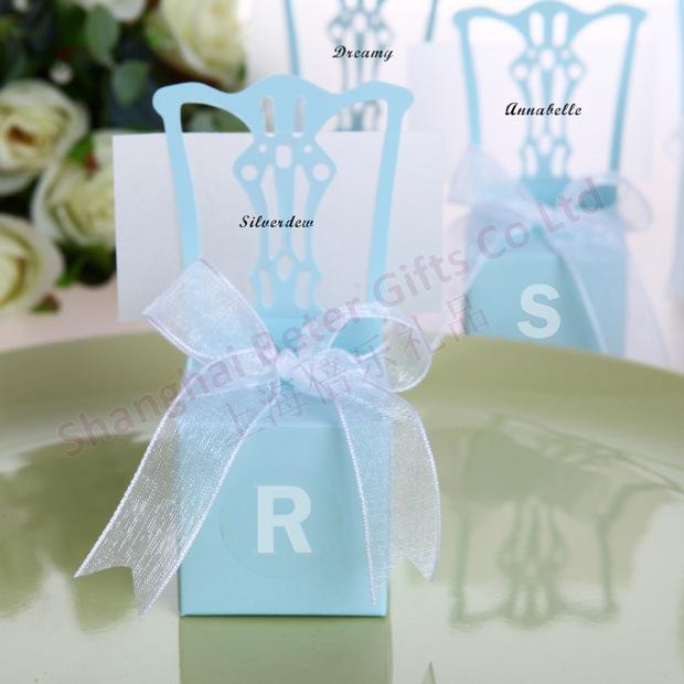 Wedding - Miniature Chair Place Card Holder and Favor Box /w Ribbon