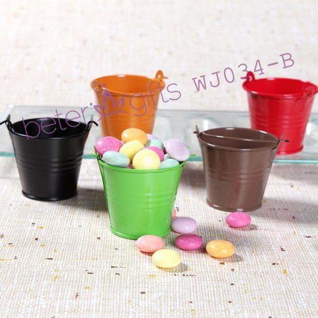 Wedding - Tin Favor Pails (Variety of Colors by Dozen)