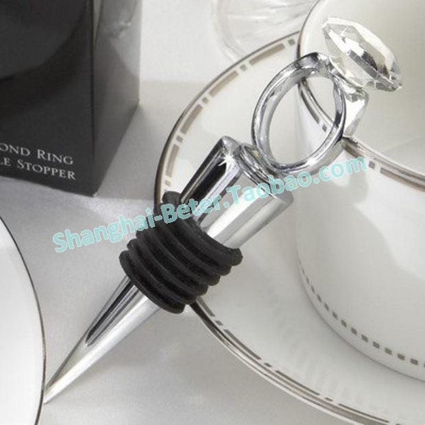 Hochzeit - "With This Ring" Diamond-Ring Bottle Stopper