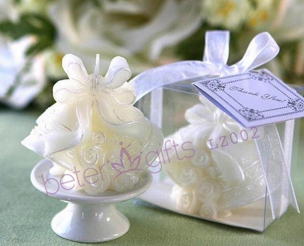 زفاف - Wedding Bells Candle in Gift Box with Ribbon