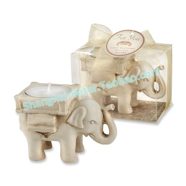 زفاف - "Lucky Elephant" Tea Light Holder