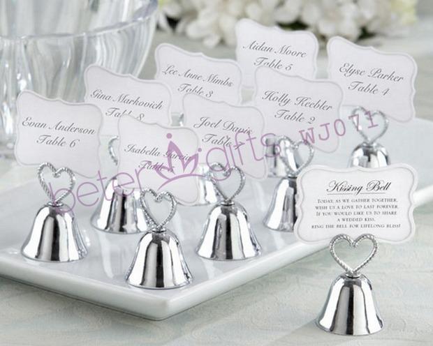 Wedding - "Kissing Bells" Place Card/Photo Holder