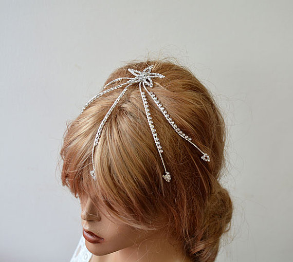 Свадьба - Wedding Hair Accessories, Bridal Hair Comb, Rhinestone Star Hair Comb, Wedding Headband, Bridal Hair Accessory
