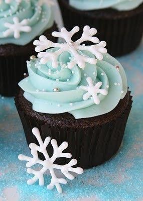 Свадьба - Snowflake Cupcakes