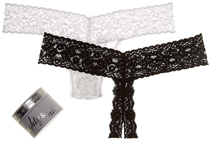 Hochzeit - Hanky Panky Thongs - Naughty and Nice Bridal Pack, Set of 2 