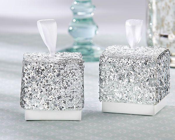 Wedding - Silver Wedding Favor Boxes (Set Of 24)