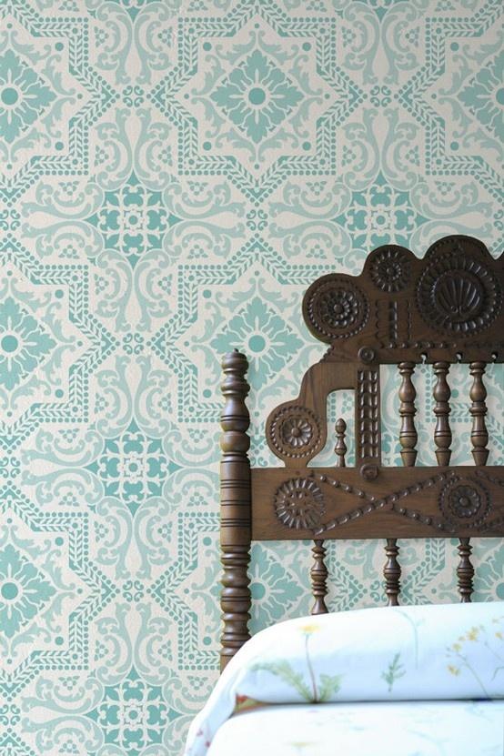Mariage - Wall Pattern Stencil Lisboa Tile Allover Stencil For Wall Decor And More