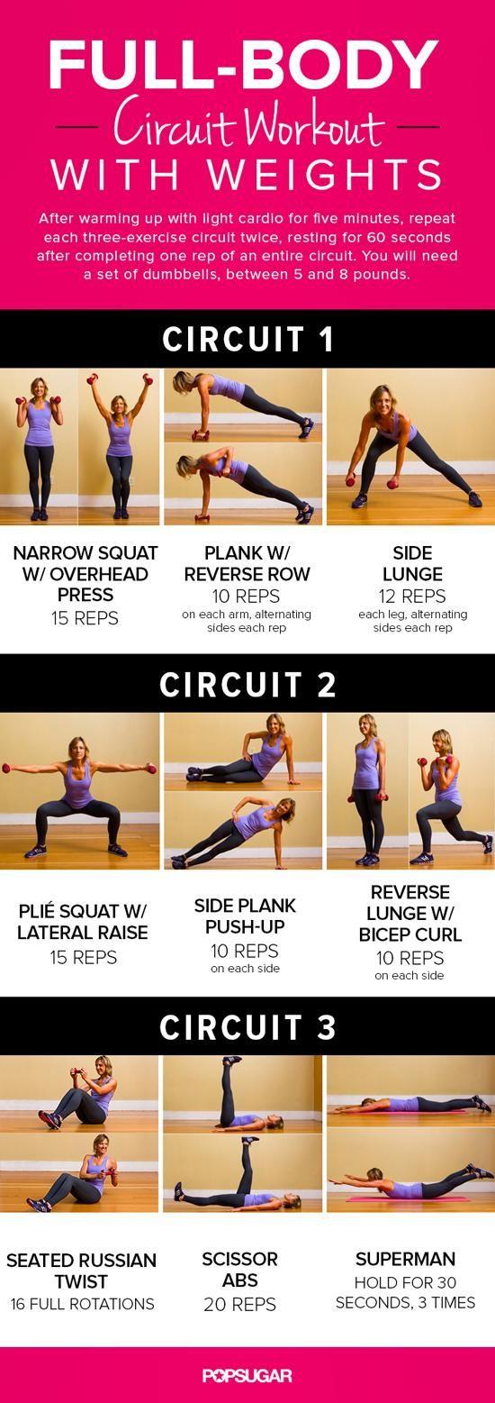 Hochzeit - Poster Workout: Full-Body Circuit With Weights