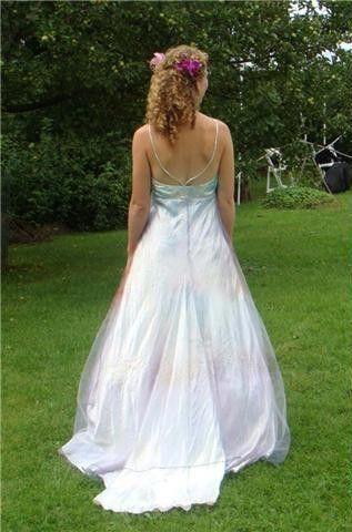 Mariage - Small Opalescent Halter Wedding Dress Dress With Tuille Overlay And Train Custom Order For Your Wedding