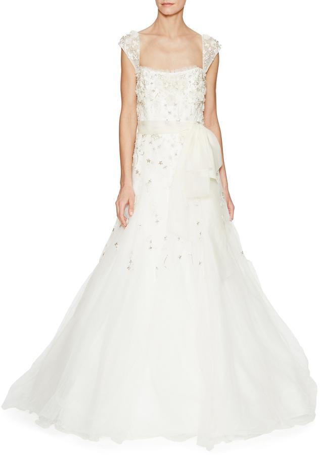 Hochzeit - Michelle Silk Embellished Bridal Gown