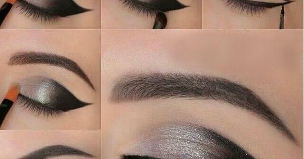 Свадьба - Black And Shimmery Grey Night-out Makeup Tutorial