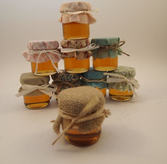 Hochzeit - 60 Mini Mason Jars Custom Made Wedding Favors For The Rustic Bride Or Country Vintage Wedding