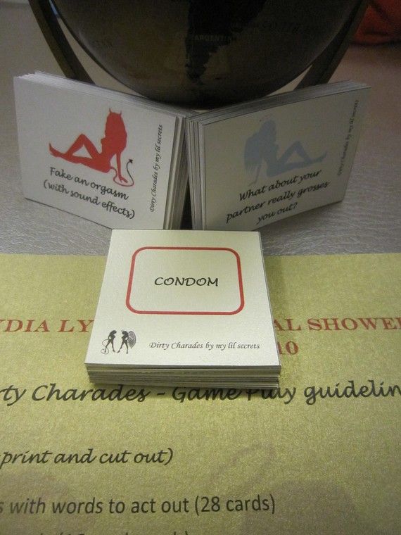 Свадьба - Dirty Charades Bridal Shower Game Digital Printables DIY (mature)...
