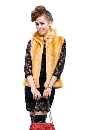 زفاف - Cheap faux fur vest with rabbit fur