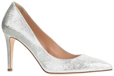 Wedding - Everly crackled metallic leather pumps