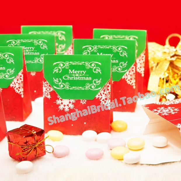 زفاف - 24pcs Christmas Party Decoration Snowflake Favor Box TH033